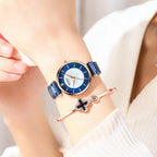 CURREN Women's Luxury Quartz Watch - Stainless Steel, Numberless Dial