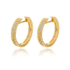 Round Hoop Earrings For Women Gold Color Stainless Steel Earrings 2026 Trend New Wedding Band Couple Jewelry Freeshipping Items
