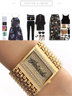 Reloj de Mujer Cuadrado Dorado — Elegancia Casual con Precision Quartz