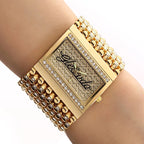Reloj de Mujer Cuadrado Dorado — Elegancia Casual con Precision Quartz