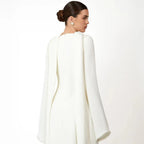 Beaded Satin Party Abaya - Diamond Caftan Robe for Women
