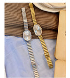 Women's Vintage Luxury Quartz Watch - Gold & Silver Bracelet