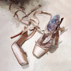 Stiletto Lace-Up Sandals