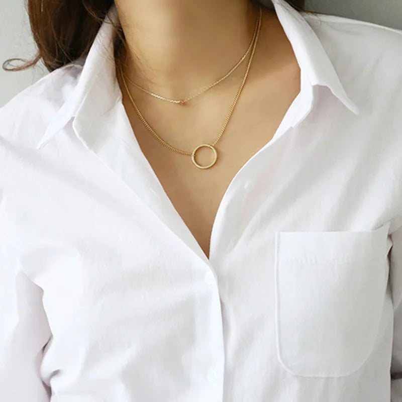 Classic White Cotton Blouse - Long Sleeve Button-Down Shirt for Women