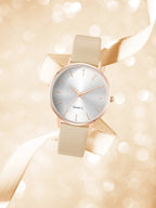 Women's Luxury Quartz Watch - Leather Band, Minimalist Dial