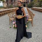 Women's Backless Lace-Up Maxi Dress - Sleeveless Elegant A-Line Party Dress