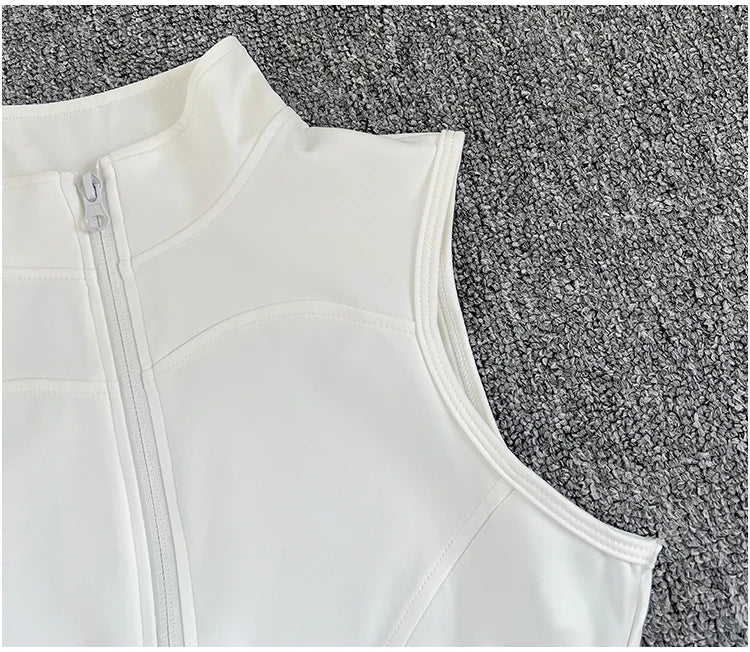 Women's Sleeveless Zip-Up Sport Top