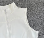 Women's Sleeveless Zip-Up Sport Top