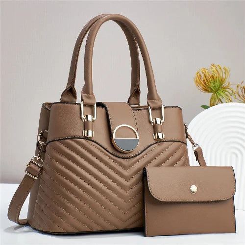 Women's Leather Tote Bag - Large Capacity Fashion Handbag