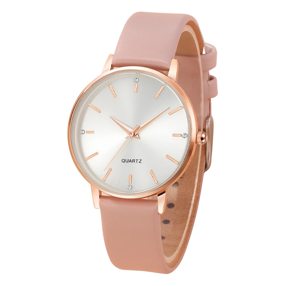 Women's Luxury Quartz Watch - Leather Band, Minimalist Dial
