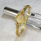 Women's Fashion Quartz Watch - Rhombus Dial, Magnetic Alloy Bracelet