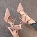 Cross-Strap Roman Sandals - Pointed Toe Stiletto Heels for Women