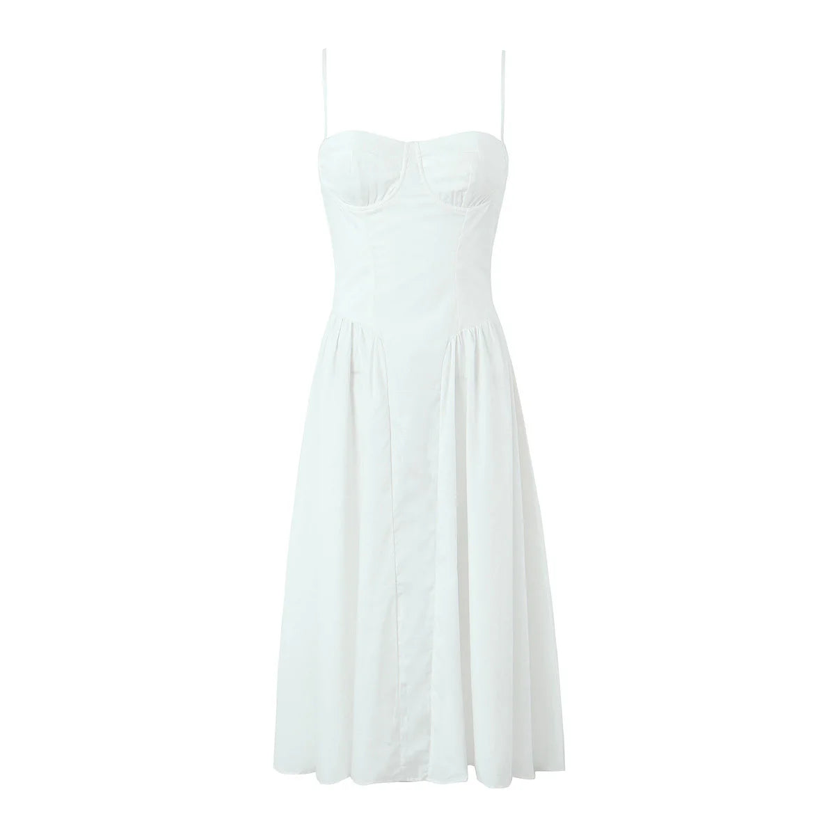 Floral Print Spaghetti Strap Midi Summer Dress