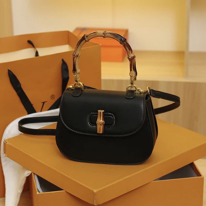 Bolso Saddle de Mujer | Cuero PU, Cierre con Candado | 6 Colores