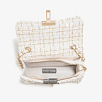 FOXER Women's Plaid Chain Crossbody Bag