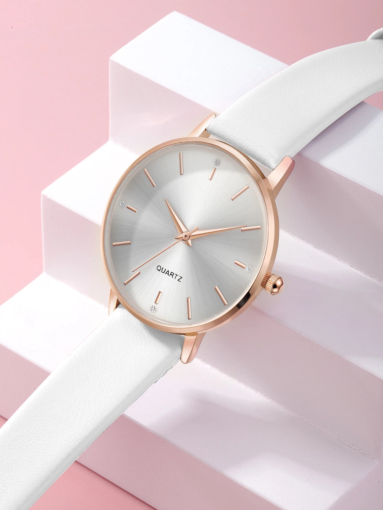 Women's Luxury Quartz Watch - Leather Band, Minimalist Dial