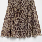 Leopard Print Slip Mini Dress - Backless Spaghetti Strap Party Dress for Women
