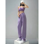 Women's Straight Leg Jogger Sweatpants — High Waist Casual Lounge Pants