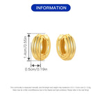 Sterling Silver 18K Gold Hoop Earrings