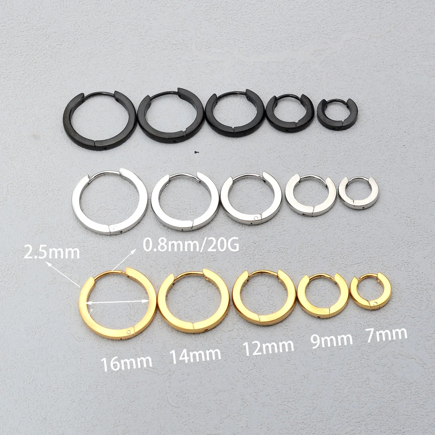 Huggie Hoop Earrings Set of 2