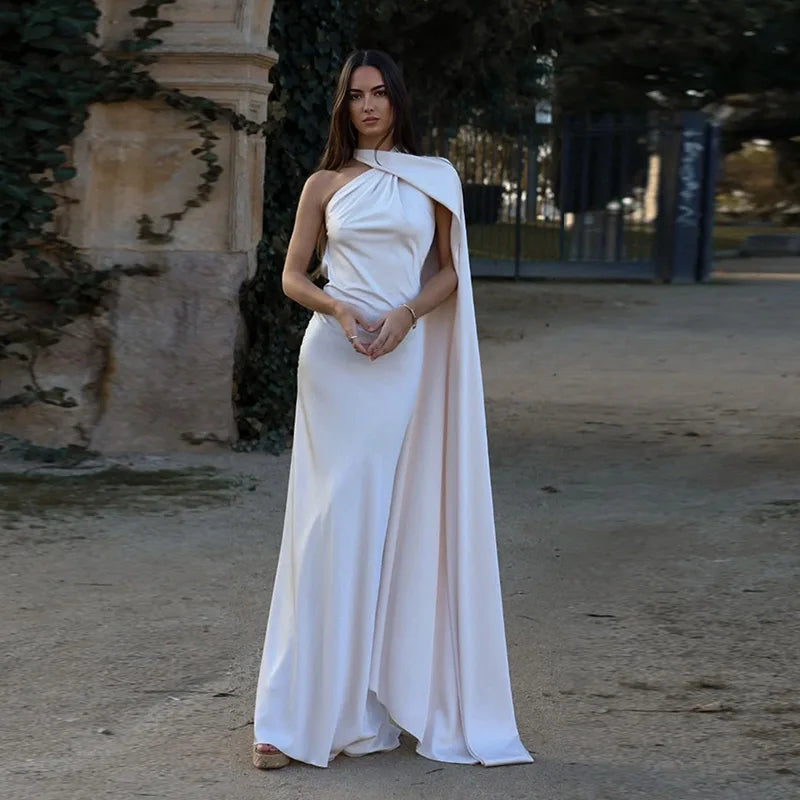 Women's Backless Lace-Up Maxi Dress - Sleeveless Elegant A-Line Party Dress