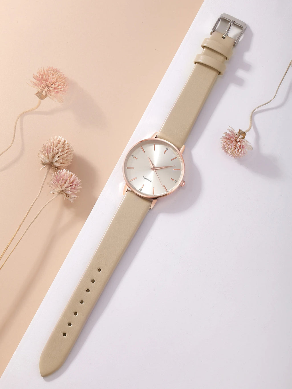 Women's Luxury Quartz Watch - Leather Band, Minimalist Dial
