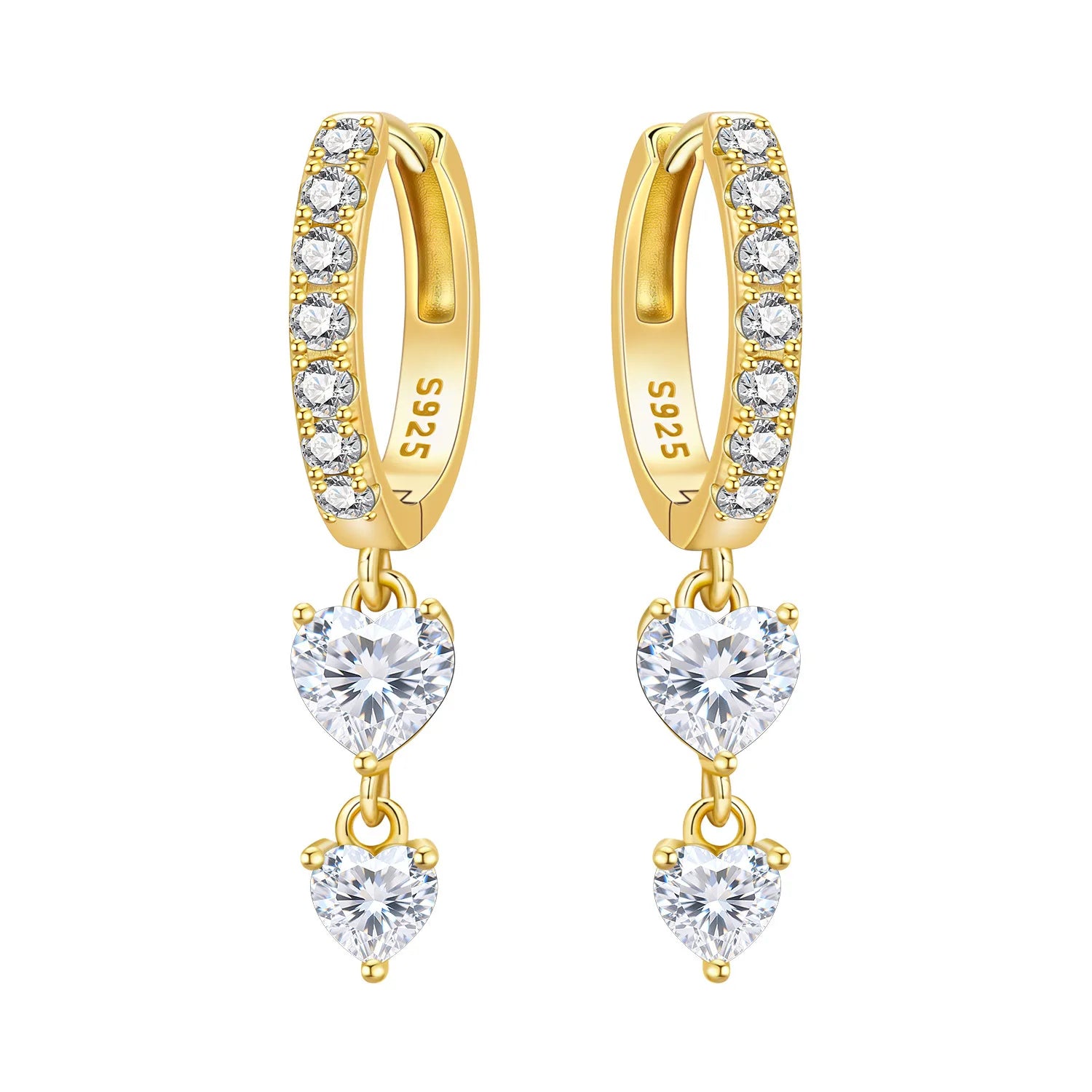 Sterling Silver 18K Gold Hoop Earrings