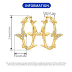 Sterling Silver 18K Gold Hoop Earrings