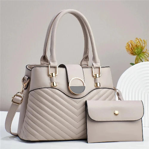 Women's Leather Tote Bag - Large Capacity Fashion Handbag
