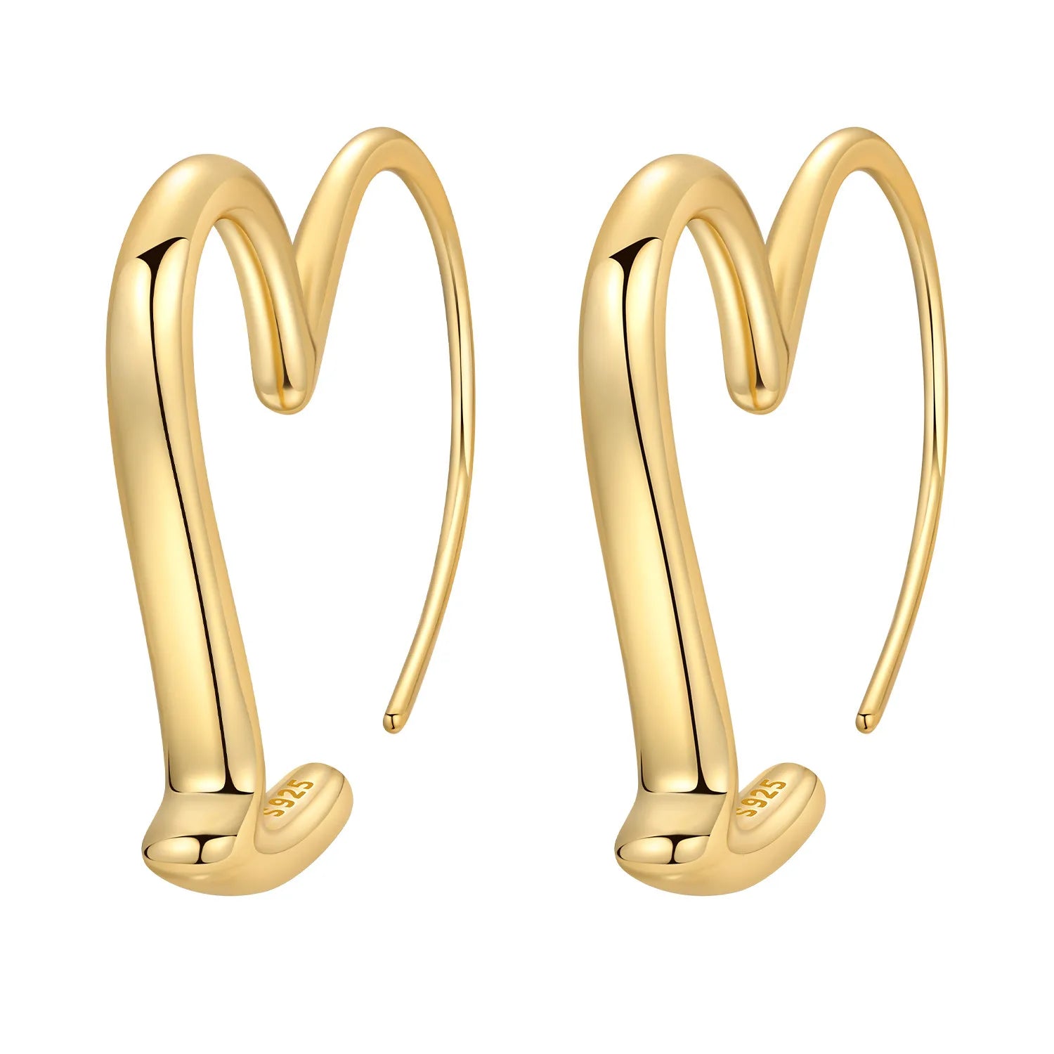 Sterling Silver 18K Gold Hoop Earrings