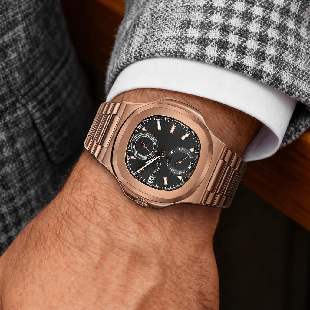 NAVIFLZ Men's Luxury Sapphire Chronograph Watch