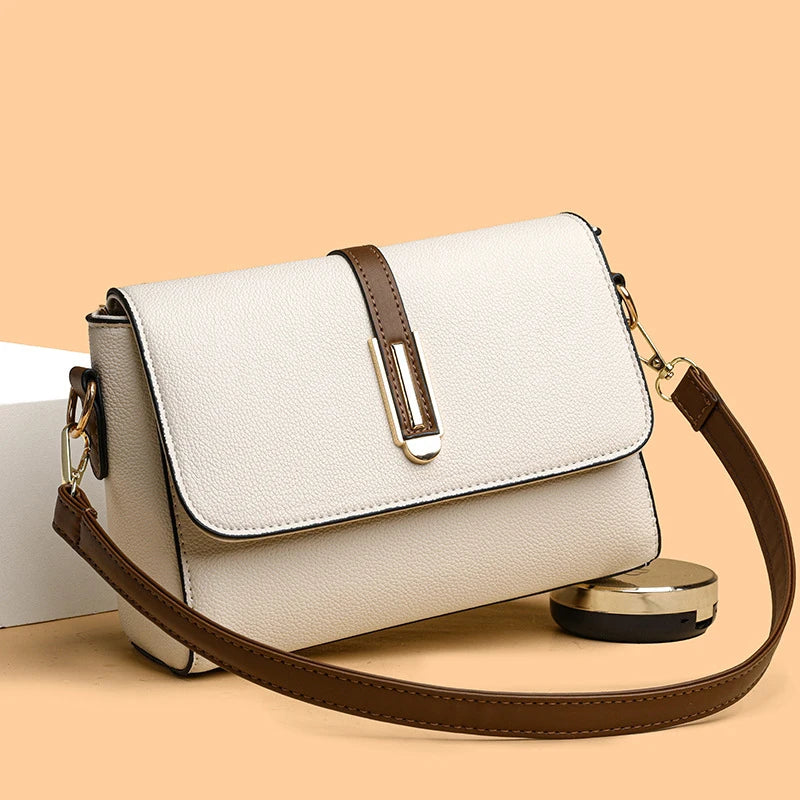Women's Square Crossbody Shoulder Bag - Adjustable Strap Flip Closure Purse