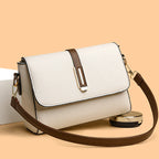 Women's Square Crossbody Shoulder Bag - Adjustable Strap Flip Closure Purse