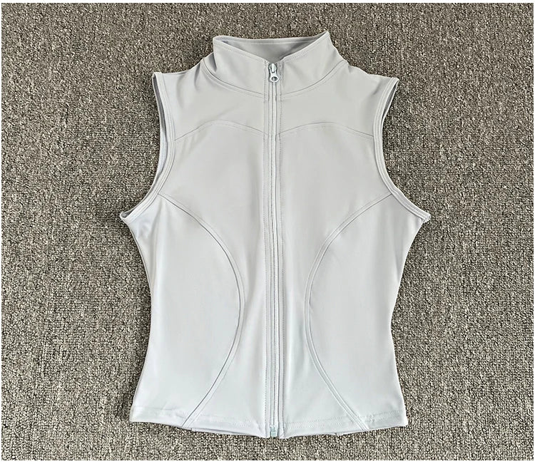 Women's Sleeveless Zip-Up Sport Top