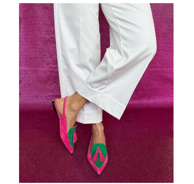 Women's Color-Block Square Heel Sandals