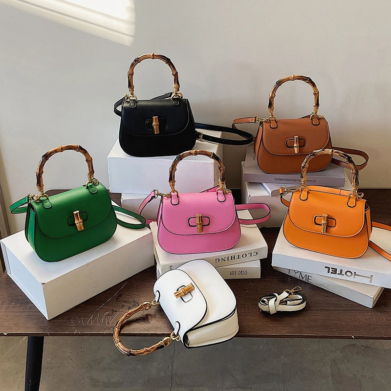 Bolso Saddle de Mujer | Cuero PU, Cierre con Candado | 6 Colores