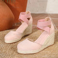 Cover Toe Women's Espadrille Wedge Sandals Ankle Strap Summer Slip-on Comfortable Platform Shoes for Ladies 2026 New Босоножки