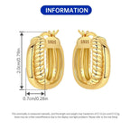 Sterling Silver 18K Gold Hoop Earrings