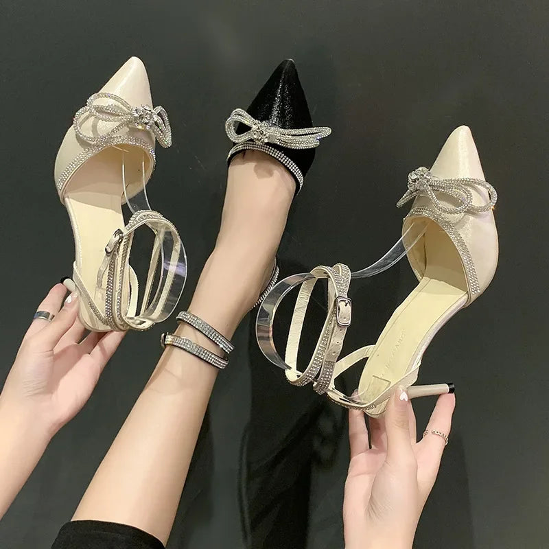 Women's Rhinestone Slingback Heels