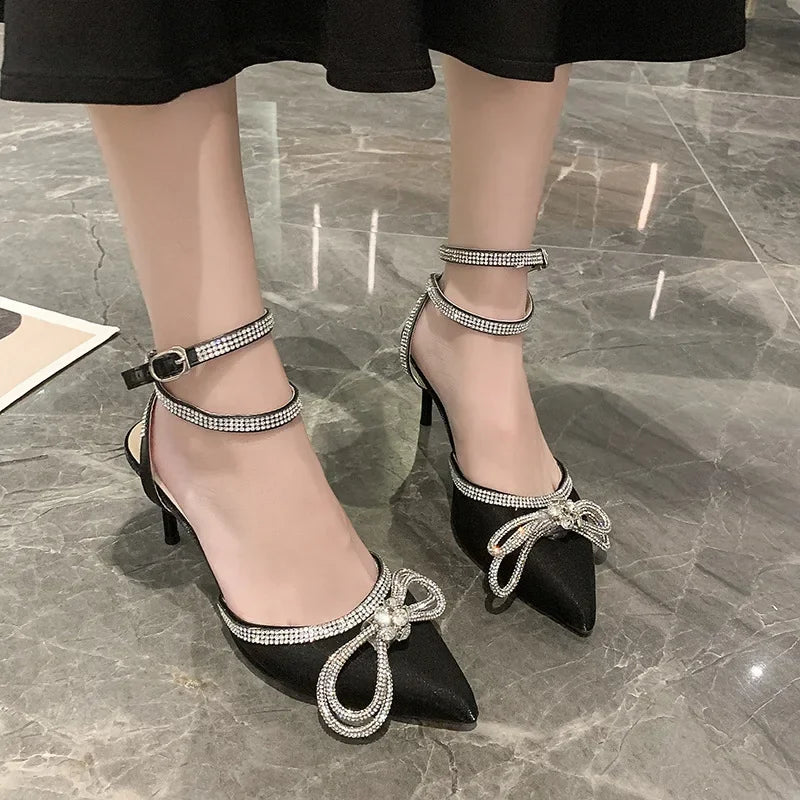 Women's Rhinestone Slingback Heels
