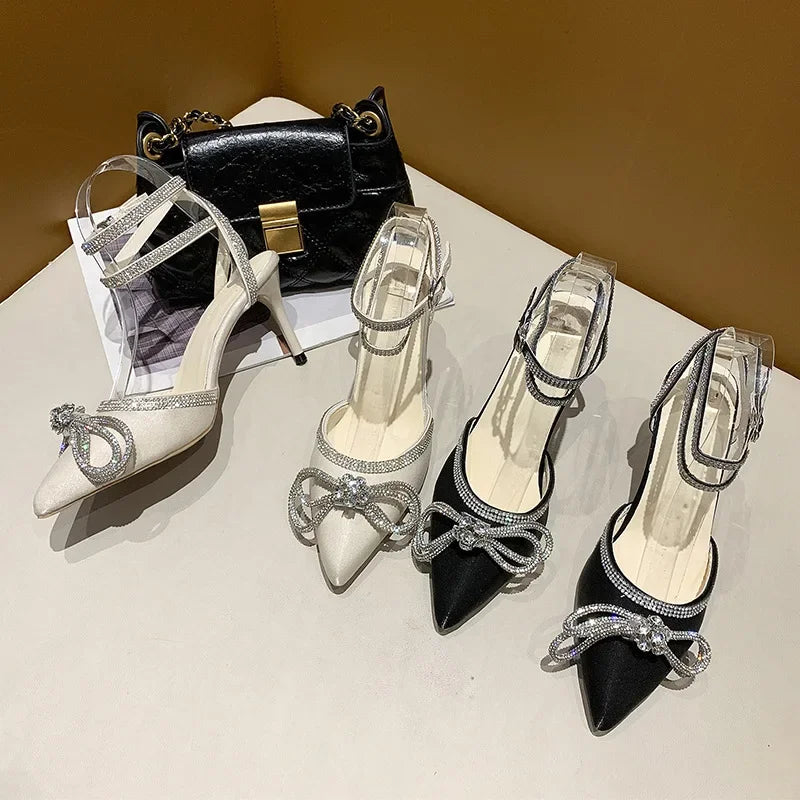 Women's Rhinestone Slingback Heels