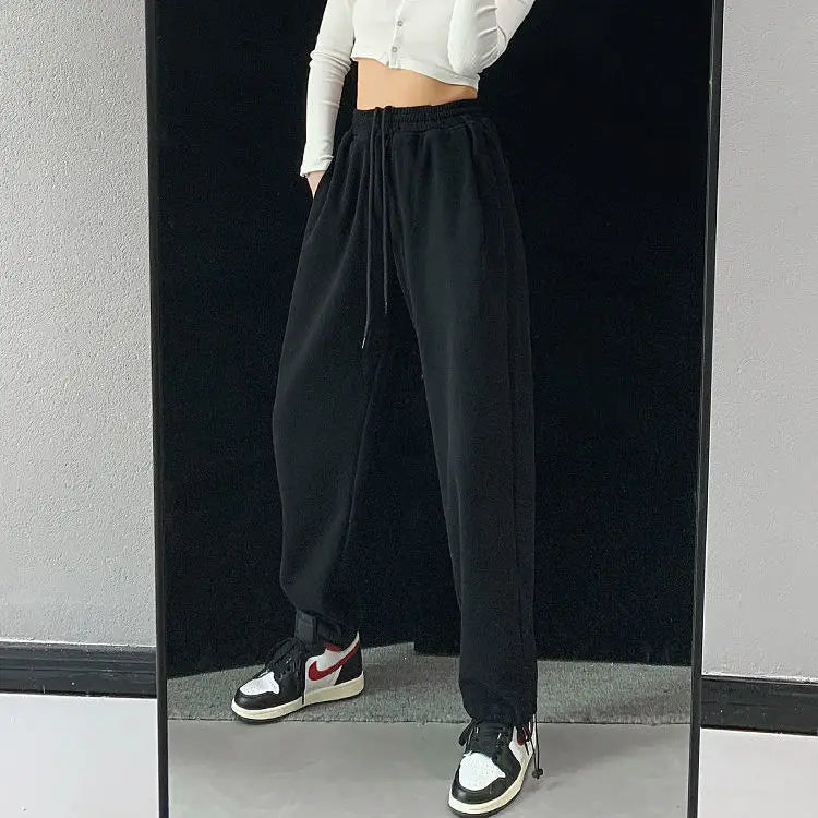 Women's Straight Leg Jogger Sweatpants — High Waist Casual Lounge Pants