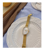 Women's Vintage Luxury Quartz Watch - Gold & Silver Bracelet