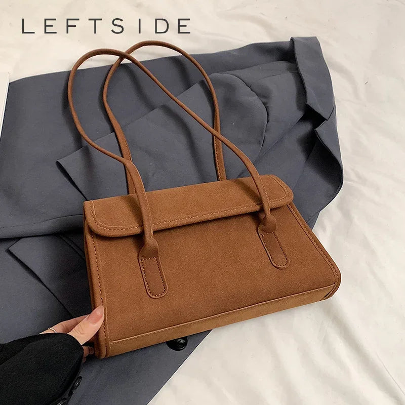 Women's Y2K Retro PU Leather Tote Bag - Casual Shoulder Handbag