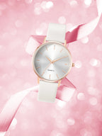 Women's Luxury Quartz Watch - Leather Band, Minimalist Dial