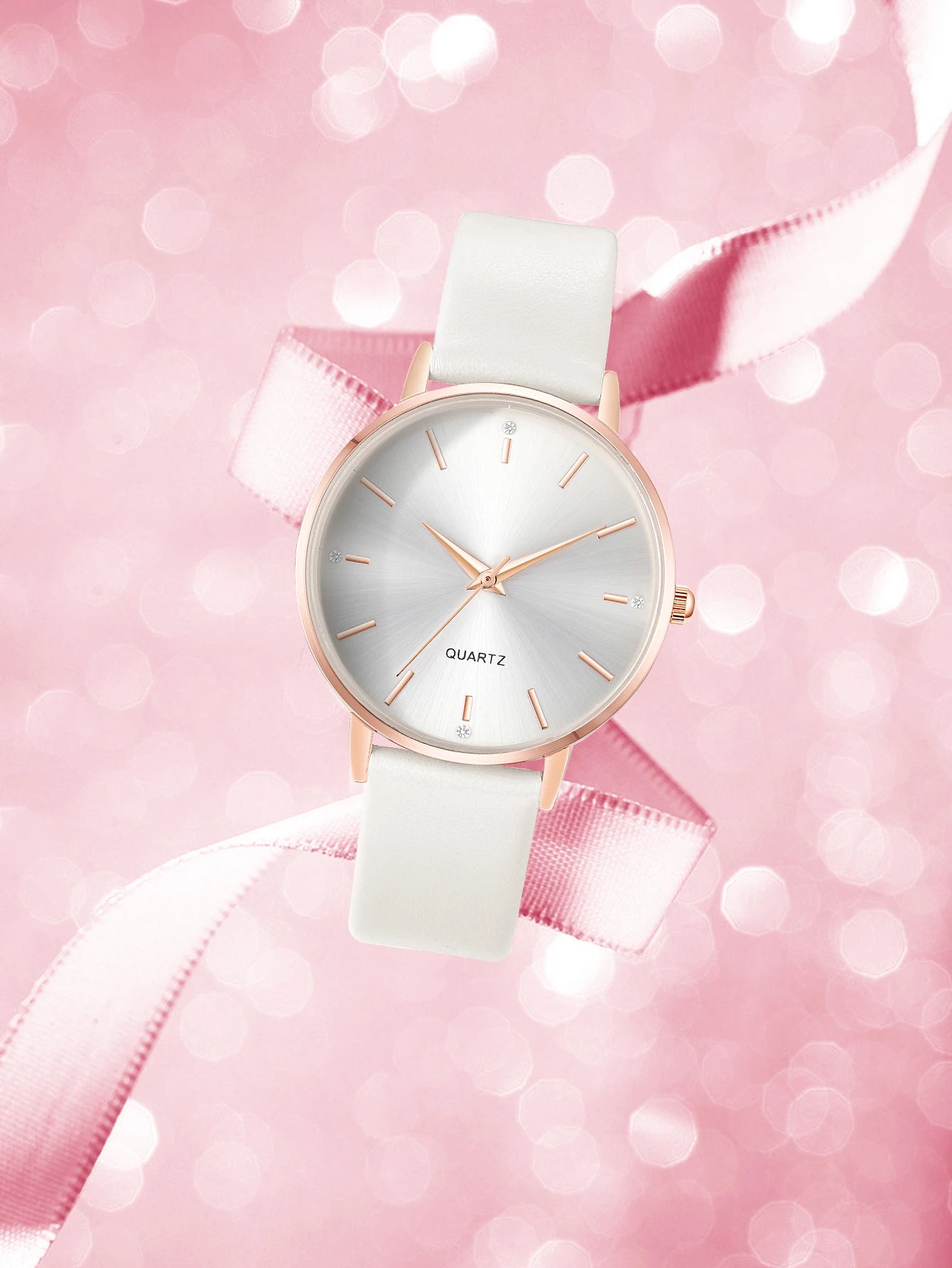 Women's Luxury Quartz Watch - Leather Band, Minimalist Dial