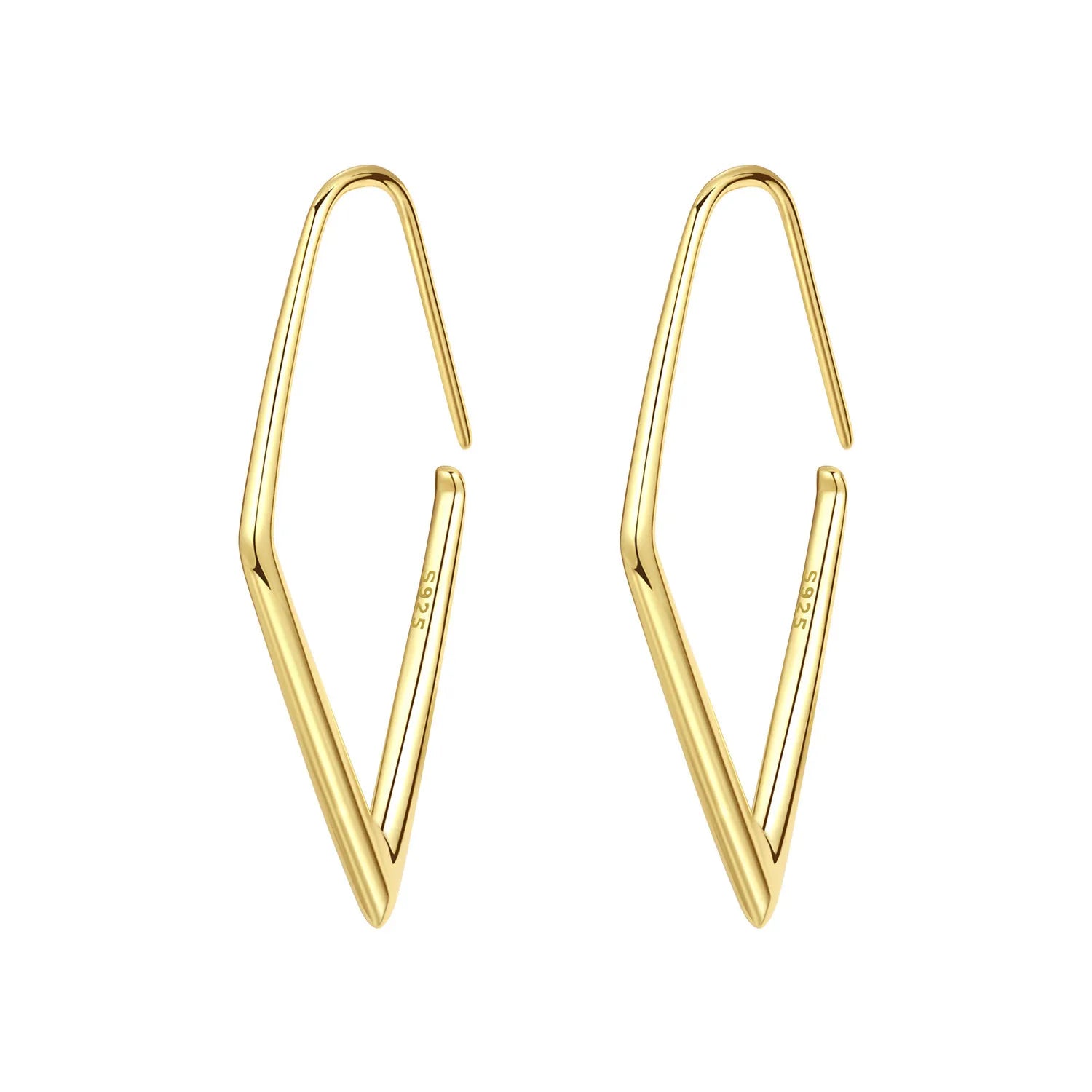 Sterling Silver 18K Gold Hoop Earrings
