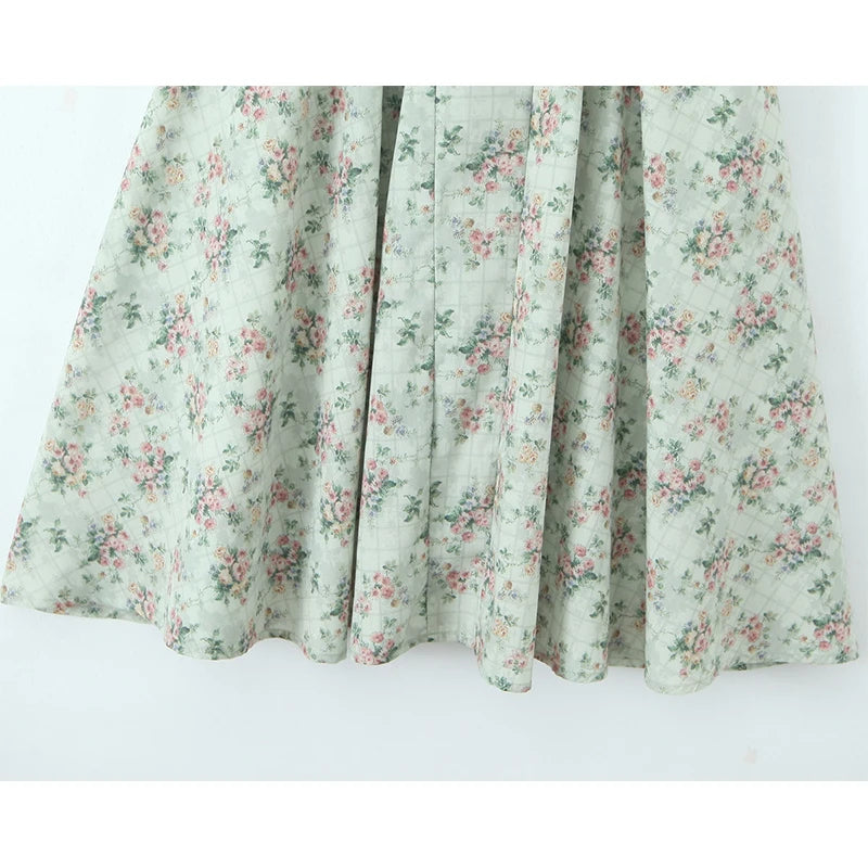 Floral Print Spaghetti Strap Midi Summer Dress