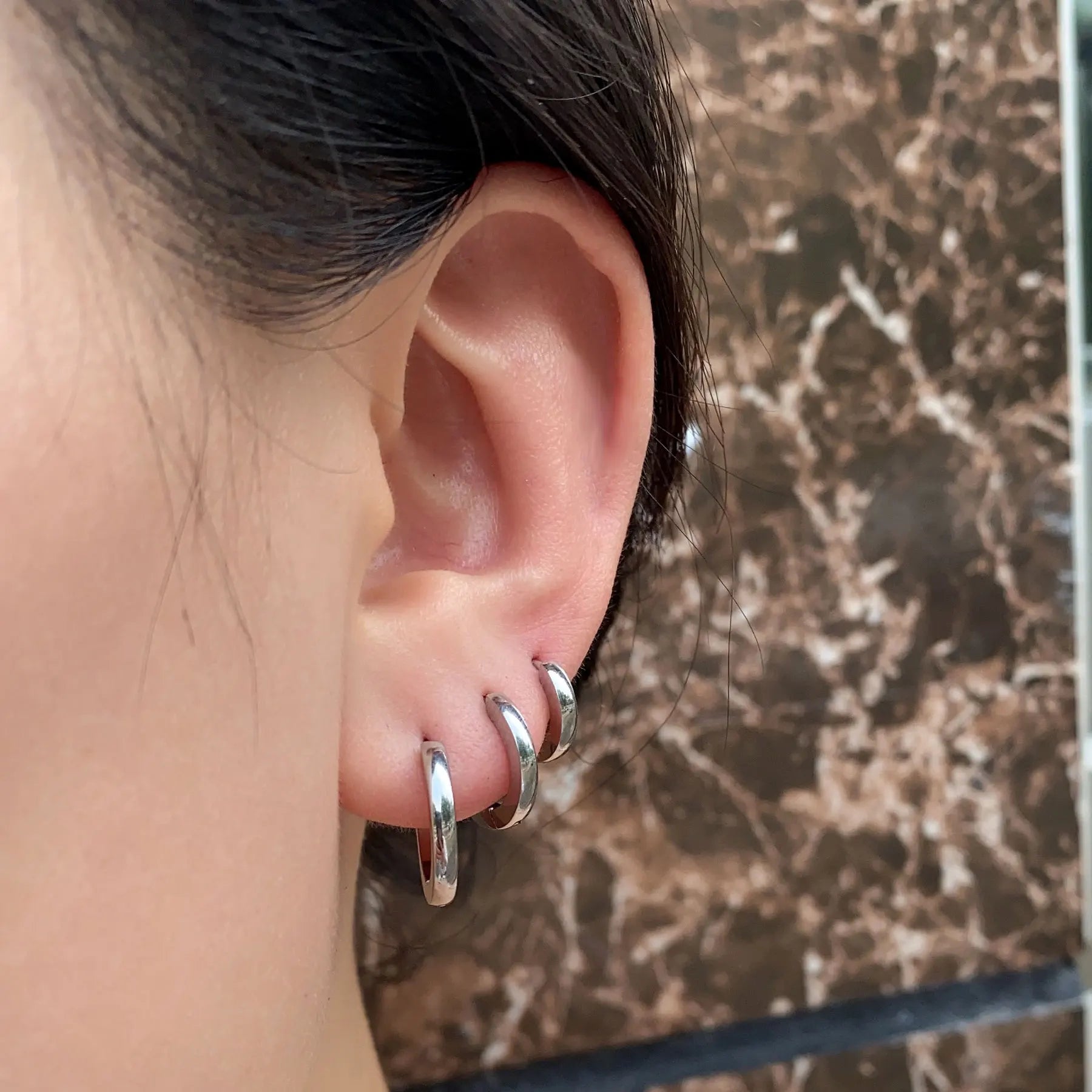 Huggie Hoop Earrings Set of 2