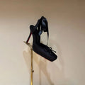 Stiletto Lace-Up Sandals